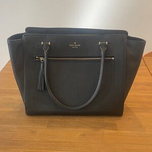 Kate Spade Black Pebbled Leather Tote
